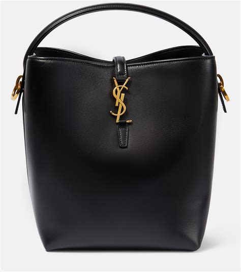 SAINT LAURENT Le 37 small leather bucket bag.